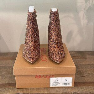 Sugar Tan Leopard Heeled Stone Boots